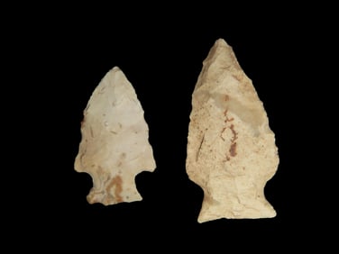 Lot of 2 Points, found in Wabash Co., Illinois by Russell Flener
