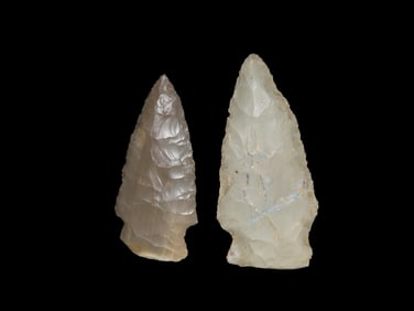 Lot of 2 Motley Pts., found in Wabash Co., Illinois by Russell Flener