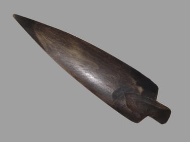 5 1/16" Ground Slate Spear Head, Maine Maritime Archaic, Red Ochre Culture, Ex Nick Gatses Collectio