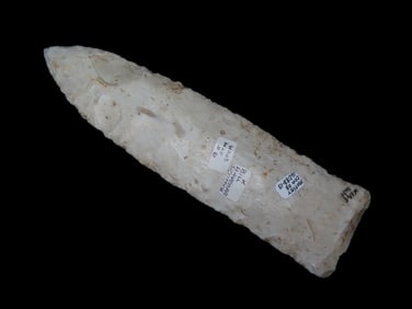 6 13/16" Wadlow Blade, Motley COA, Cass Co., Illinois, Pictured in Who's Who in Indian Relics #6, Ex