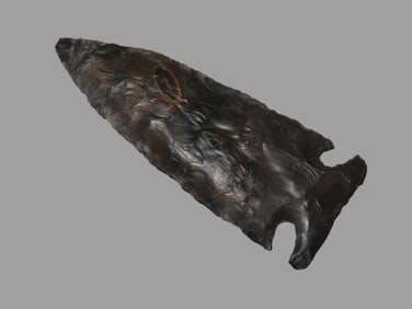 3 5/16" Intrusive Mound Point, found in Ohio, Ex Paul Hothem, Ex Brian Pieplow Collections