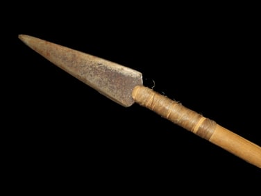 24 5/8" Authentic Comanche Arrow, c 1860-1880, Sinew wrapped, Fletched w/painting under fletching,