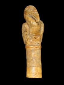 4 1/4" Bone Vulture Effigy, Motley COA, Peru, Ex Steve Barras Estate