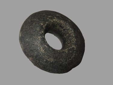 3 3/16" Hardstone Pre-Columbian Mace Head, Motley COA, South America, Ex Steve Barras Estate