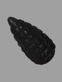 3 1/2" Hematite Pre-Columbian Corn Effigy, Motley COA, Peru, Ex Steve Barras Estate