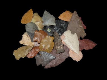 20 pieces, varying sizes and color, Lee L Schexnaydre Jr, Southwest New Mexico