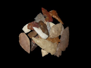 20 pieces, varying sizes and color, Lee L Schexnaydre Jr, Southwest New Mexico