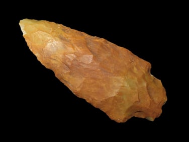 3" Adena, Chipped Base, St. Clair Co. MO, Ex Brad Hawking Lithics