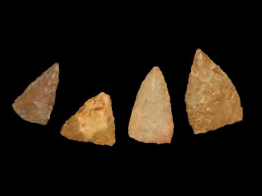 Group of 4 Arrowheads
