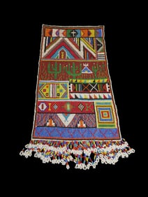 14 1/2" x 7" Vintage Native American Beaded Neckplate