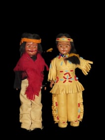 7 1/2" Vintage Native American Sleepy-eye Dolls