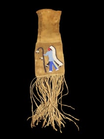 22" Vintage Native American Beaded Pipe Bag