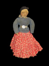 15" Vintage Tiguex Bernalillo New Mexico Cloth Doll Native American Indian Girl Woman