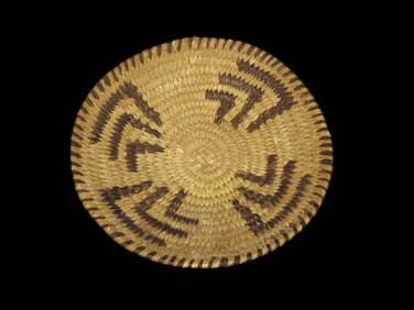 5" Papago Coiled Flat Basket