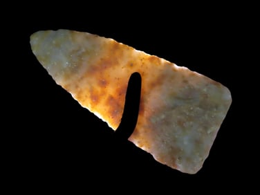 2 3/4" Archaic Knite - Preform, Dickey COA, found by "Peanut" in Choctaw Co., Alabama, Ex Jerry