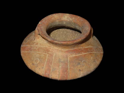 4 1/2" Diameter Pre Columbian Pottery Vessel, Argentina: 4 1/2" Diameter Pre Columbian Pottery Vessel, Argentina