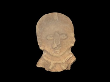 3 1/2" Pre-Columbian, Pottery Effigy Head, Southern Mexico
