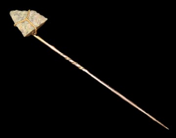 Authentic Chip of the "Plymouth Rock" mounted on a copper stick-pin. Chipped from the original stone