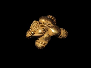 Tairona Tumbaga Figurine, Gold/Copper Alloy, Pre-Columbian