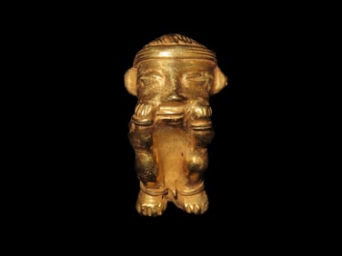 Tairona Tumbaga Figurine, Gold/Copper Alloy, Pre-Columbian