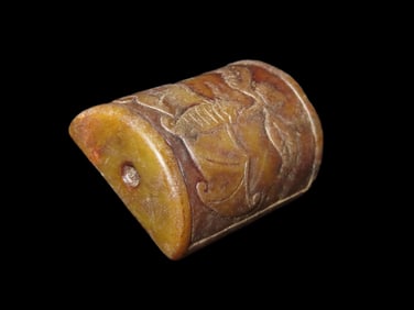 Jade Effigy Pendant, Lucky Bat Long Life, Handmade, Chinese