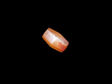 5/8" Swirl Agate Faceted Bead, Pre-Columbian