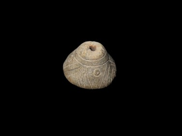 Highly Decorated Effigy Bead, Pre-Columbian, Manabi Culture, Ecuador