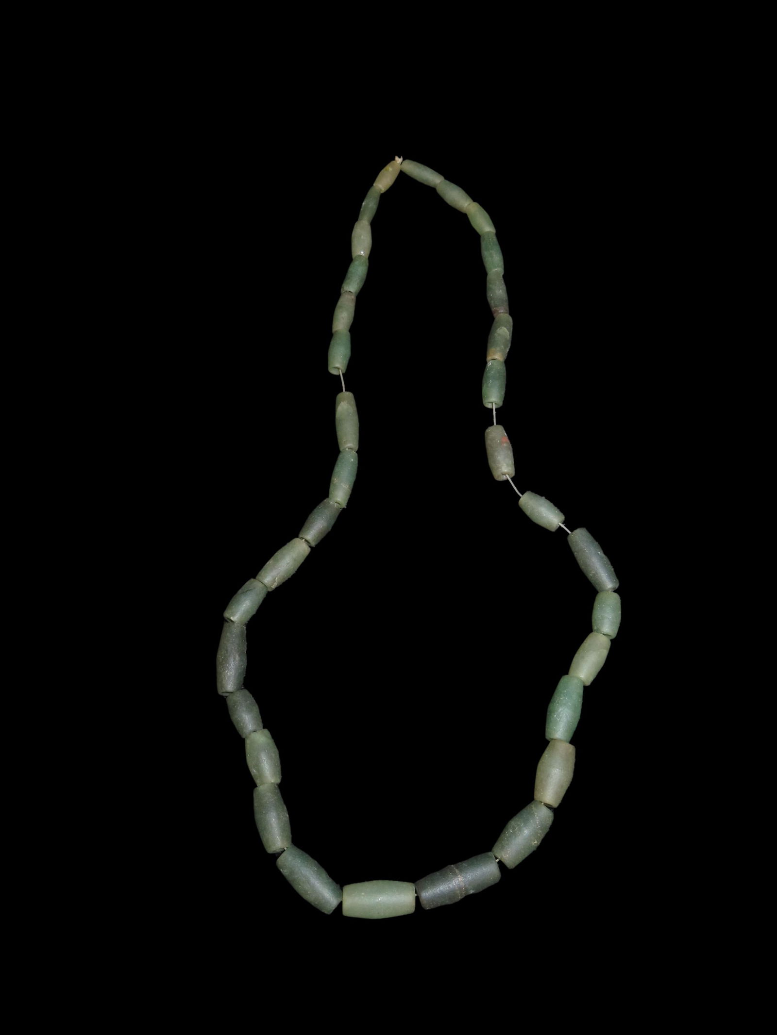 Superior Pre Columbian Jade Bead Necklace 23" Long (1 of 7)