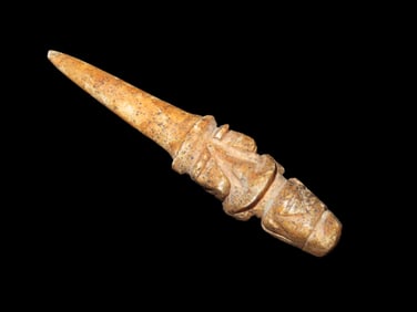 Pre Columbian Carved Bone Taino Figurine, South America