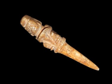 Pre Columbian Carved Bone Taino Figurine, South America