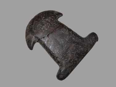 3 1/4" Long Pre Columbian Spud/Celt made of Hematite, Broken/Glued