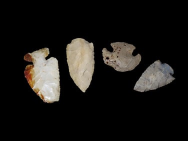 Group of 4 Arrowheads