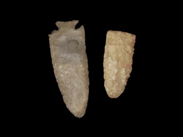 Group of 2 Arrowheads, Broken/Glued Neuburger