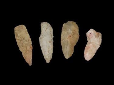 Group of 4 Arrowheads