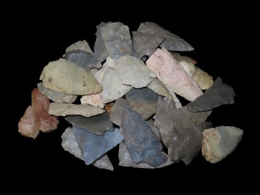 Group of Arrowheads, Scrapers, and Heartbreakers