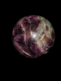 3" Deep & Richly Colored Highly Polished Rainbow Fluorite Sphere- Often called the "Genius Stone,"