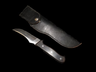Handmade Fixed Blade Knife with Leather Sheath