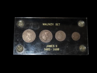 James II Maundy Set 1685-1688- This set belongs to a tradition of Maundy money, which are specially
