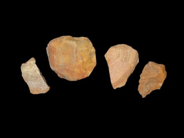 Lot of 4 Flaked Flint Tools