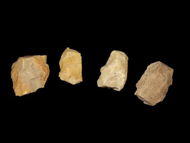 Lot of 4 Flaked Flint Tools
