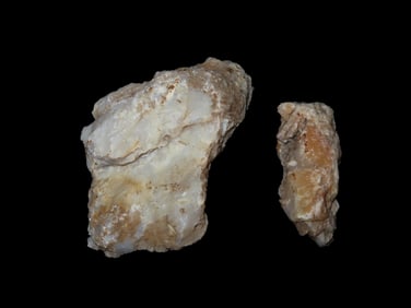 Lot of 2 Quartz Specimens with Druzy Inclusions- Perfect for Cutting and Polishing