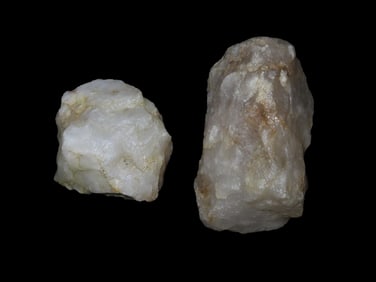 Lot of 2 Quartz Specimens - Perfect for Cutting and Polishing
