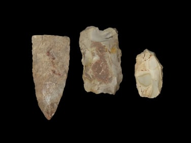 Heartbreaker, Square Knife, and Flake Blade-found in St Clair Co., Illinois 1927