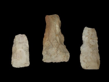 Lot of 3 Flint Chisels/Celts