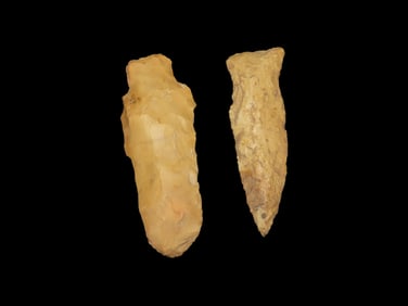 Lot of 2 Arrowheads-one reworked as a blunted point
