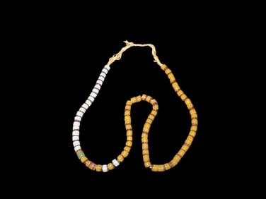 Yellow and White Bead Necklace