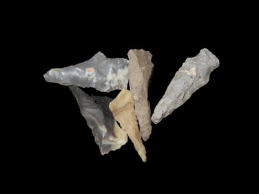 Small Collection Of Kentucky/Tennessee Bird Points Fort Ancient Triangles
