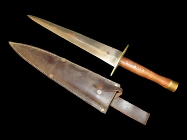 18" Dagger / Knife, handmade, With Leather Sheath