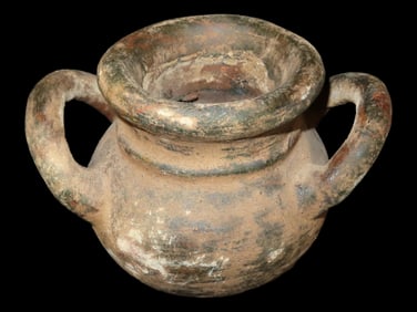 20th Century Moroccan Handled Vase, 5" tall