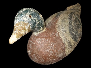 Mallard Duck Decoy, Working, 15". Original Paint,